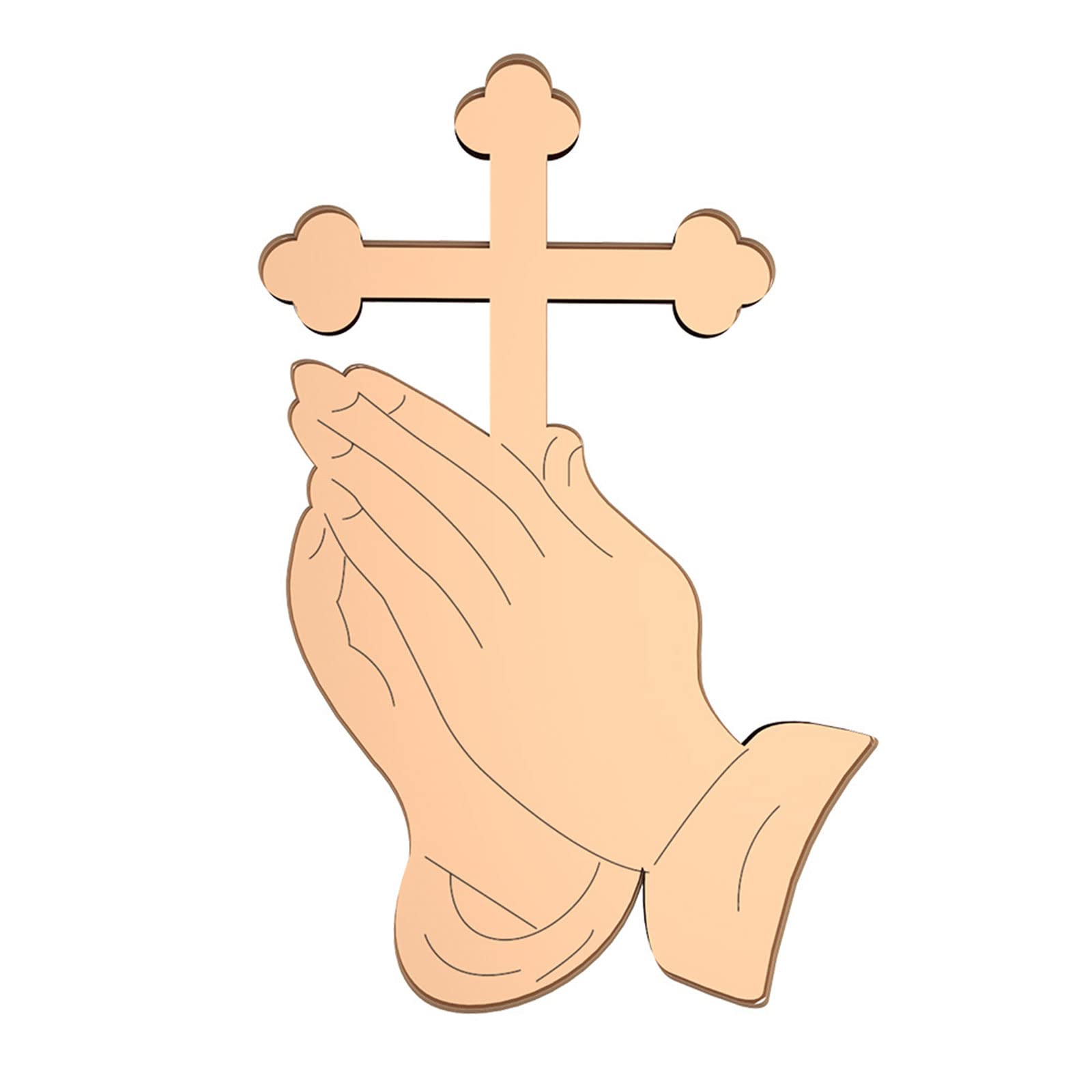 Kalttoy 5pcs Praying Cross Acrylic Cake Toppers Holiday Party Decorative Supplies for Children Girl Boys Birthday Cross Cake Toppers for Girl