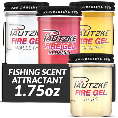 Lurwind Fire Gel Bait Freshwater Bundle(Crappie, Bass, Walleye, Bluegill), Irresistible Fishing Bait for Trout, Salmon, and Crappie, Extra Potent and Long-Lasting, Easy to Apply, 1.75 Oz Each