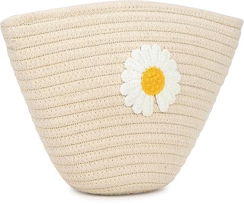 Image of Classy Bag Handmade Woven Straw Pouch with Daisy Design | Natural Jute Cosmetic Pouch for Women & Girls | Eco-Friendly Multipurpose Travel Organizer