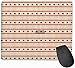 Produktbild Whecom Gaming Mauspad Schwarz, Horizontal Borders Patriotic Stars Funny Mouse Pad with Stitched Edge Mouse Mat Non-Slip Rubber Base Office Mousepad for Laptop, Computer & PC, Mouse Pads