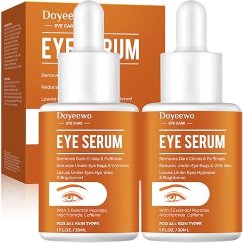 Birthday Gifts for Women,Dark Circles Under Eye Treatment For Puffiness And Bags Under Eyes Wrinkles Dark Circles,Eye Care,Skin Care,Caffeine Eye Serum,Eye Bag Remover Puffy Eyes Treatment Products Cover
