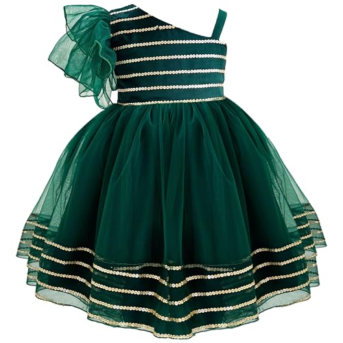 Image of Stanwells Kids Baby Girl Peacock Blue Net Frock Birthday Kids Dress for Girls Short Sleeve Flared Knee Length 6Months-8 Yeras
