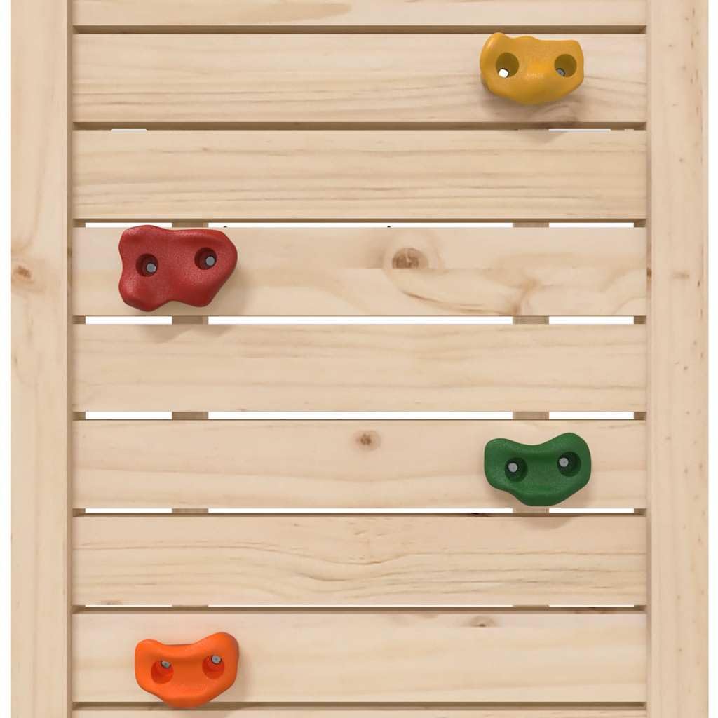 Spielturm aus massivem Kiefernholz mit Wellenrutsche Schaukel Set Kletterwand Sandkasten für Kinder im Garten, outdoor, für Kinder ab 3 Jahren, robustes Holzspielgerät mit Zubehör