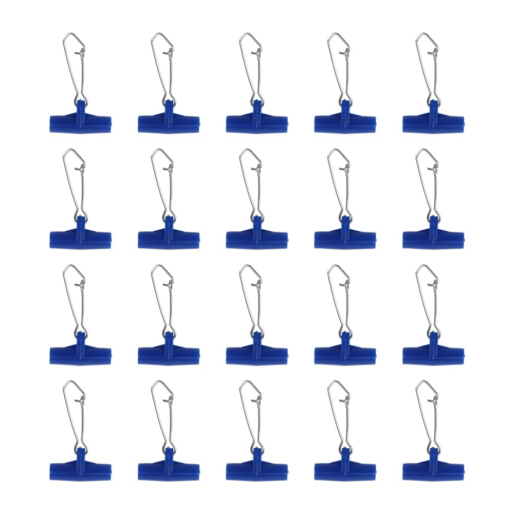 Sarini 20 Pcs Heavy Duty Zip Sinker Sliders/Booms with Strong Steel Clip, Fishing Line Weight Slider for Boat Sea Fishing Rigs Fishing Tackle Accessories