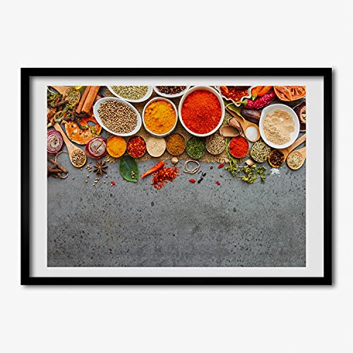 Cadre en Bois Moderne 70x50 cm Idéal Déco Cuisine Épices