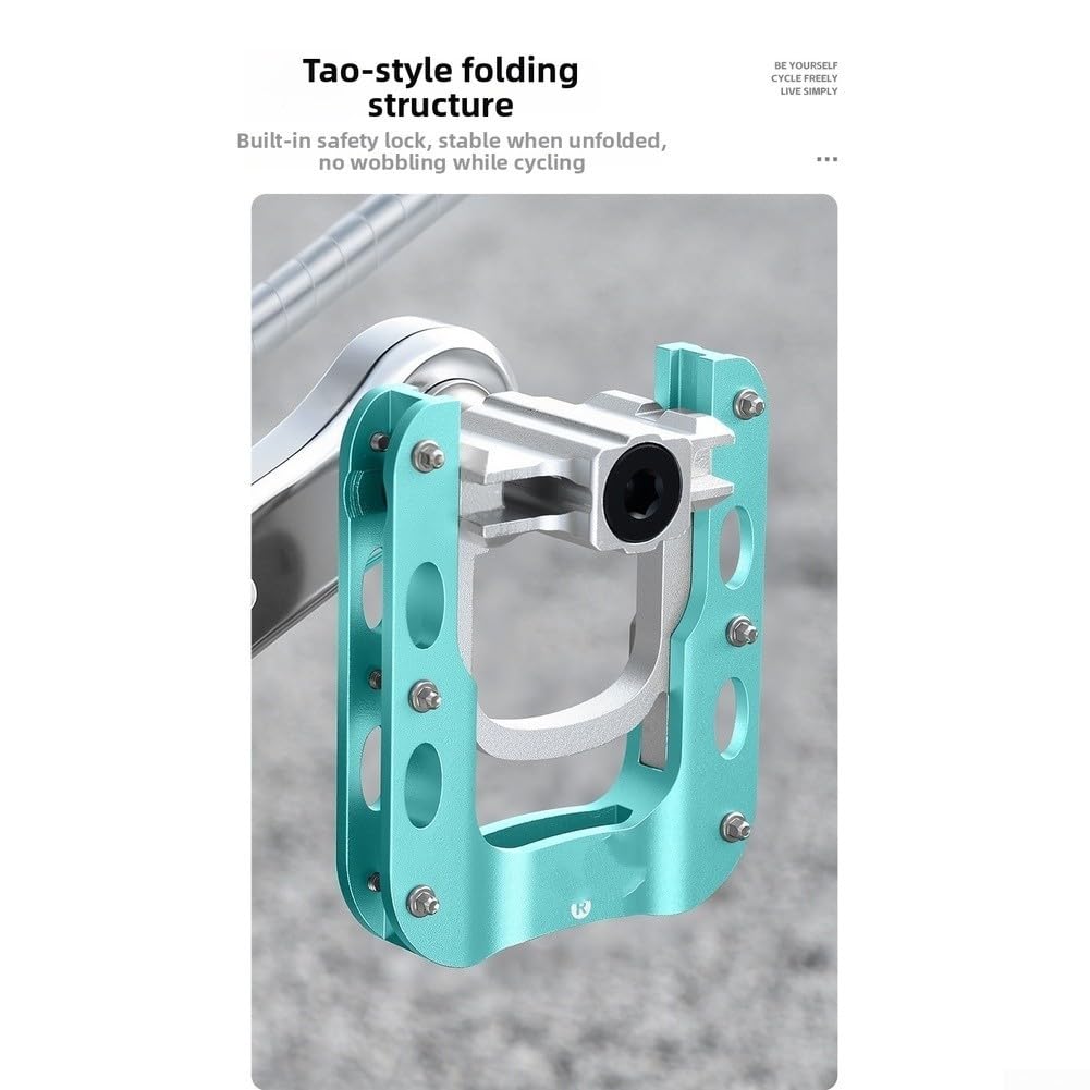 Pedali per bicicletta in lega di alluminio per biciclette pieghevoli a 3 cuscinetti, piattaforma antiscivolo, design impermeabile, leggeri e stabili per una guida sicura in qualsiasi condizione