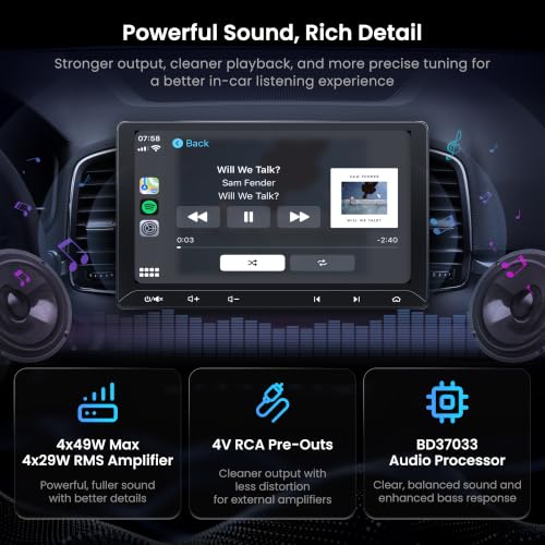 Radio 10.1" QLED ATOTO F7WE con pantalla táctil y Bluetooth miniatura 5