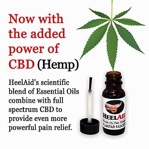 HeelAid Plantar Fasciitis Pain Relief CBD (Hemp) Enriched Brush-On Heel Treatment - Doctor Developed - Clinically Tested - Natural Ingredients Penetrate Deep to Calm Fascia Inflammation. - Image 3