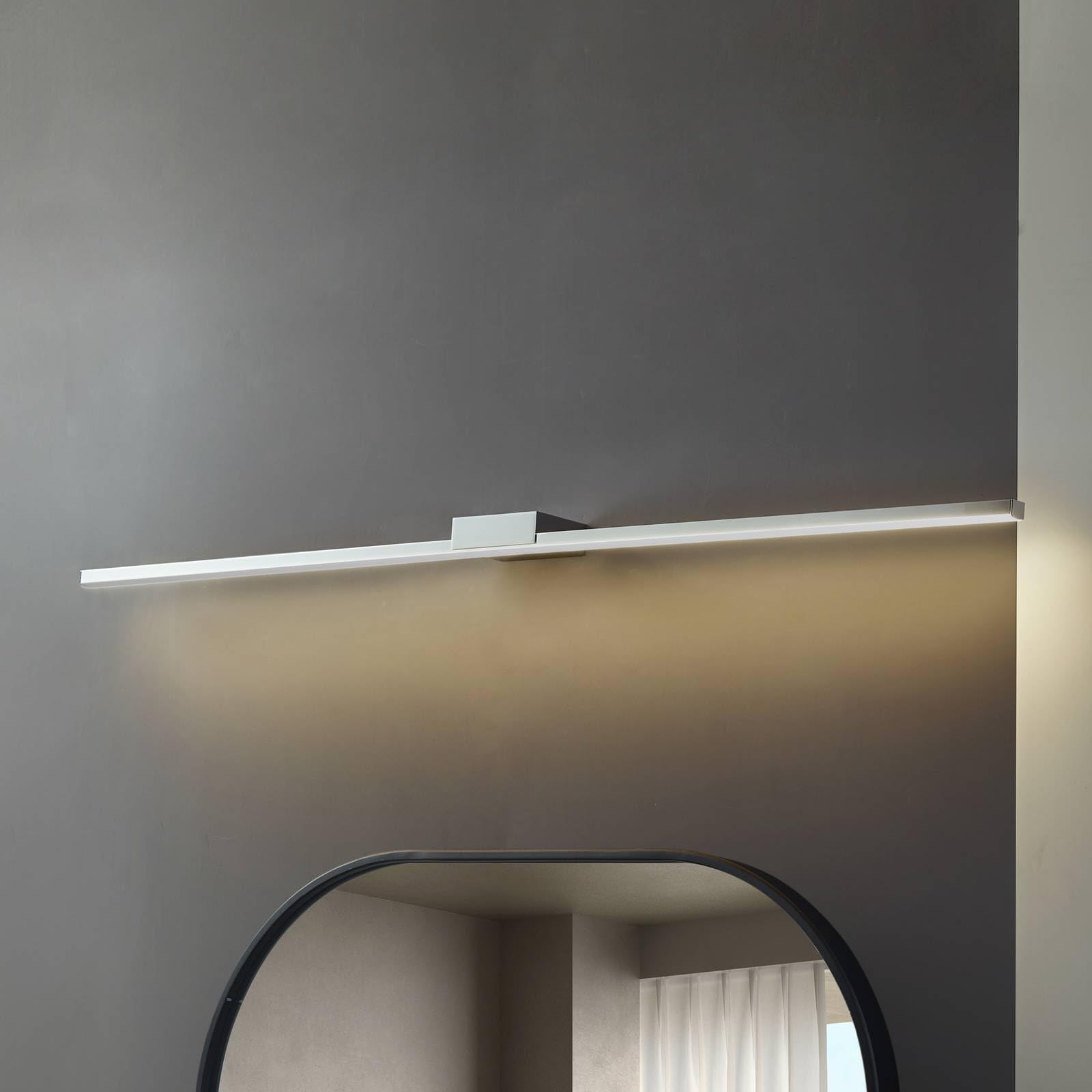 Lucande LED Wandleuchte, Wandlampe Bad Kivana (spritzwassergeschützt (Modern) in Chrom aus Aluminium (1 flammig) - Wandleuchten Spiegelleuchte Badezimmer Wandbeleuchtung Badezimmerleuchte