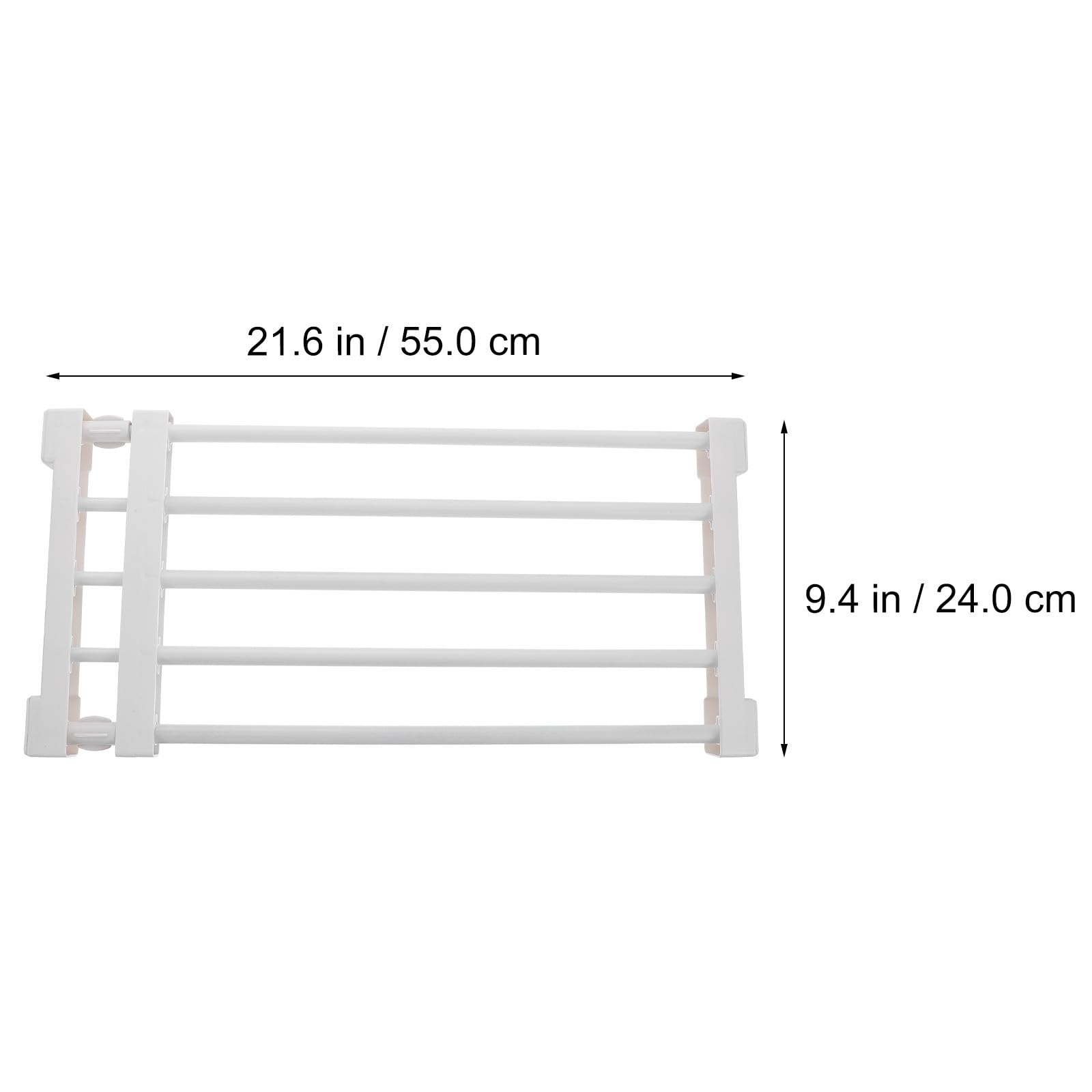 Didiseaon Separador de Estantes para Armario Blanco Retráctil de 38-55cm Diseño sin Clavos y Ahorro de Espacio Adecuado para Baño y Guardarropa