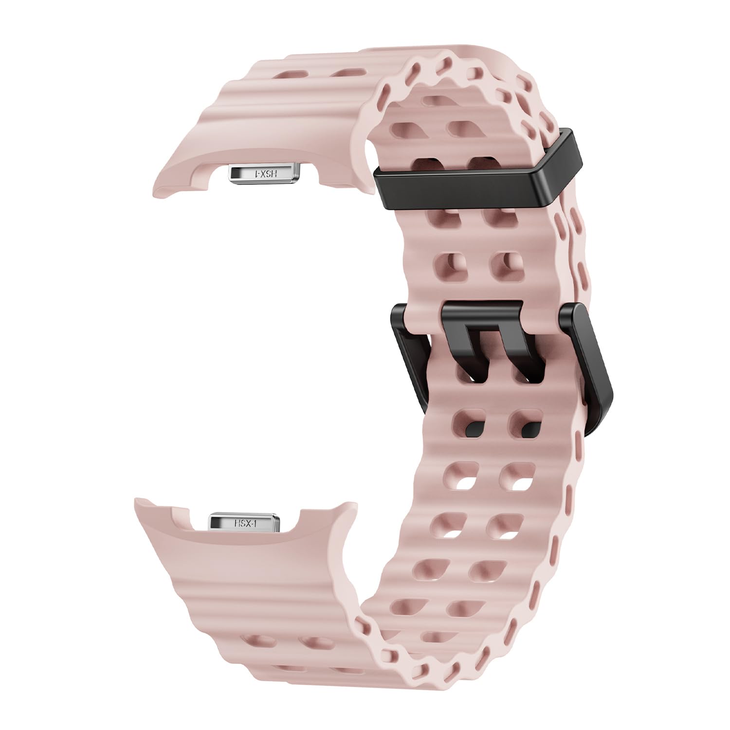 Bracelet de sport en silicone marin compatible avec Samsung Galaxy Watch 8 9 Classic 46 mm pour homme et femme, bracelet de sport en silicone souple et respirant pour Galaxy Watch 8 9 de 44 mm
