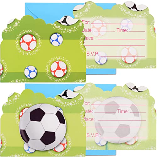 Tomicy Inviti Compleanno Bambini, 12 Pcs Football