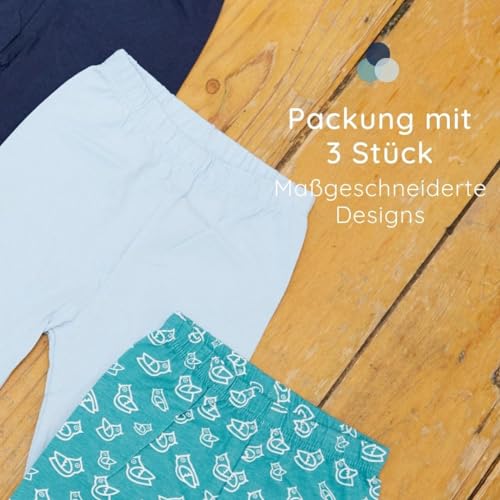 Bramble & Bear Unisex Baby (3er-pack) Weiche Für Und Kleinkinder Leggings, Blau Sortiert, 2-3 Jahre EU