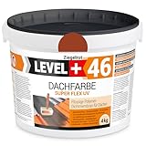 Dachfarbe 4kg Sockelfarbe Dachlack Dachsanierung flexibler Polymermembran hochdeckend wetterbeständig Ziegelrot RM46