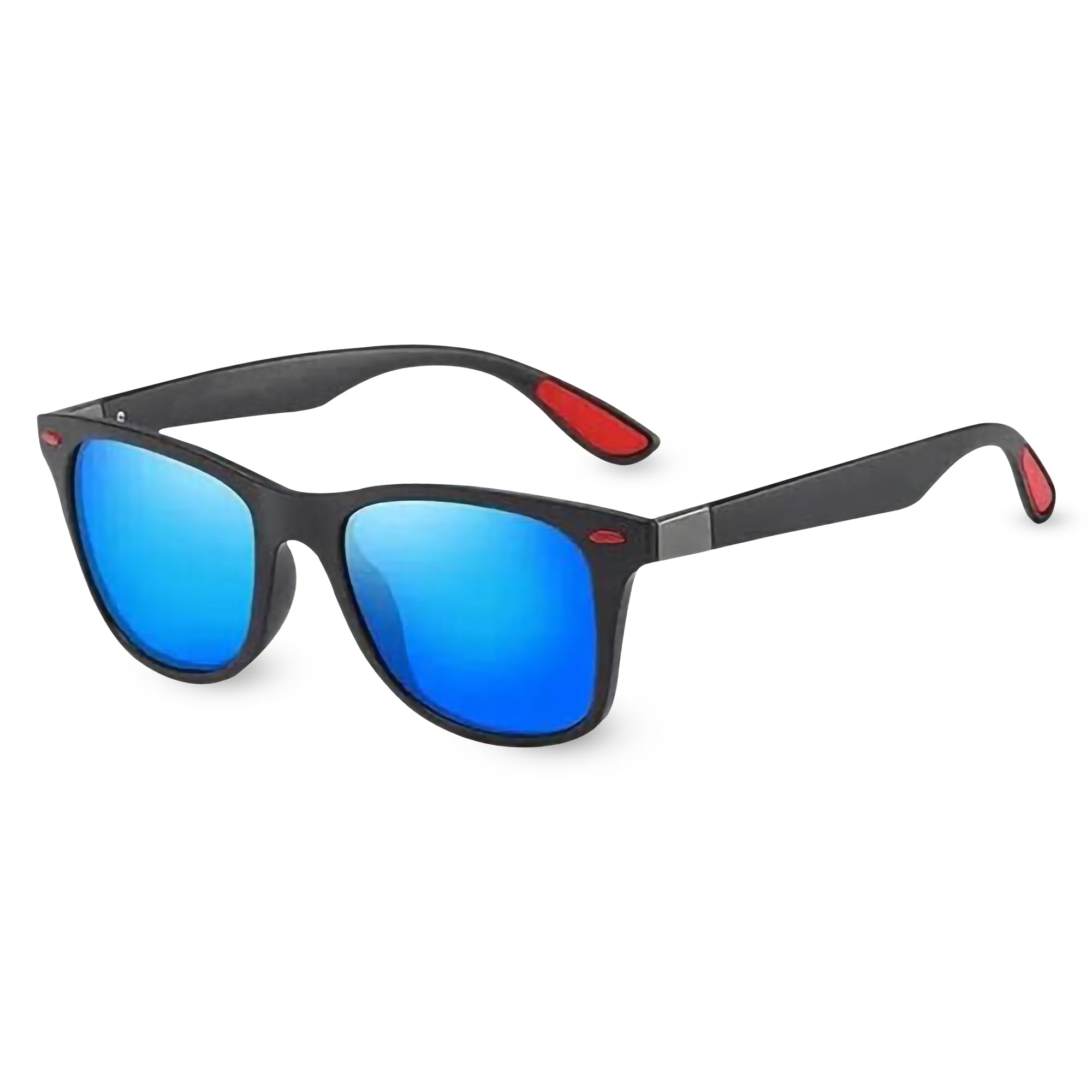 FATASHHD Sunglasses Shades of Black | Anti-Glare UV400 Protection Mirror Finish Lens Eyewear | Ultra Light Protective Rectangular Glasses Perfect for Men, Women, Cycling, Fishing, Driving, Hiking