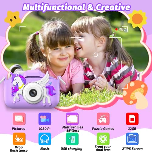 Image of Kids Camera Toy, masterbee Children Camera Toys for Kid Age 3-12, Christmas /Birthday Gifts for Girls, 1080P HD Video Kids Digital Camera, Gift for 3 4 5 6 7 8 9 10 11 12 Year Old Girl