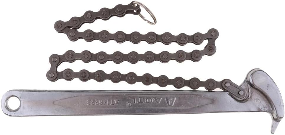 9-inch Chain Wrench Auto Plumbing Hose | Premium Steel Oil Filter r Mechanic Tool