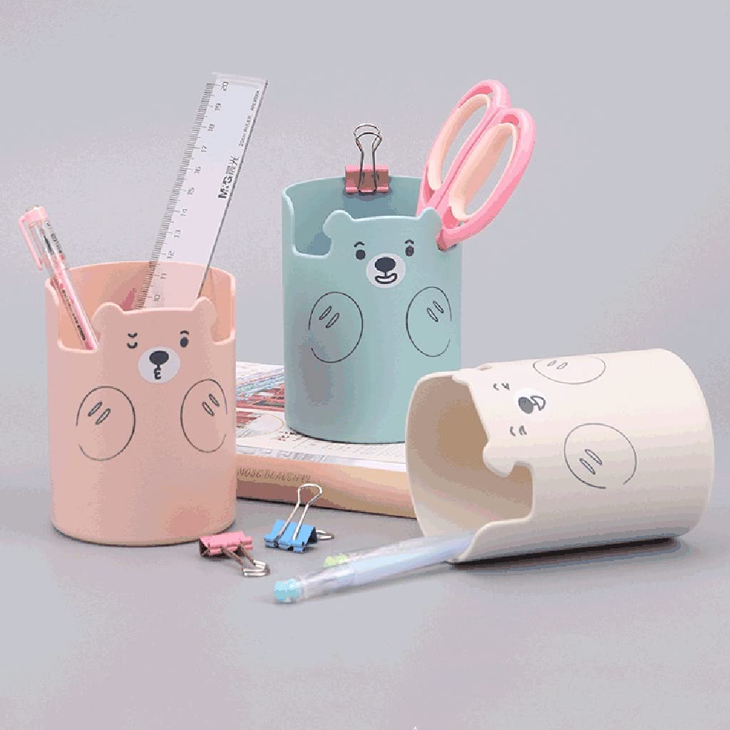 Portapenne Simpatico portapenne, Porta pennelli da Trucco in plastica Resistente Multifunzione, portamatite di Grande capacità per Aula e Ufficio Portamatite