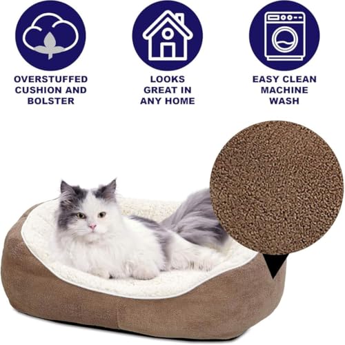 Image of Midwest Homes for Pets Cuddle Bed, Taupe, Small