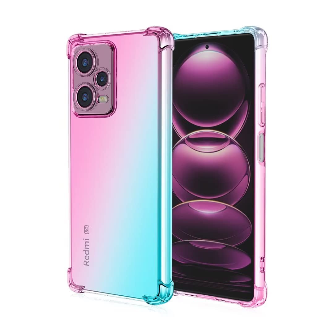 JIAFEI Cover per Xiaomi Redmi A5 4G Custodia Protettiva in TPU Morbida Ultrasottile Antiurto ad Angoli Protezione per Fotocamera Schermo Gradienti Trasparenti Oro/nero