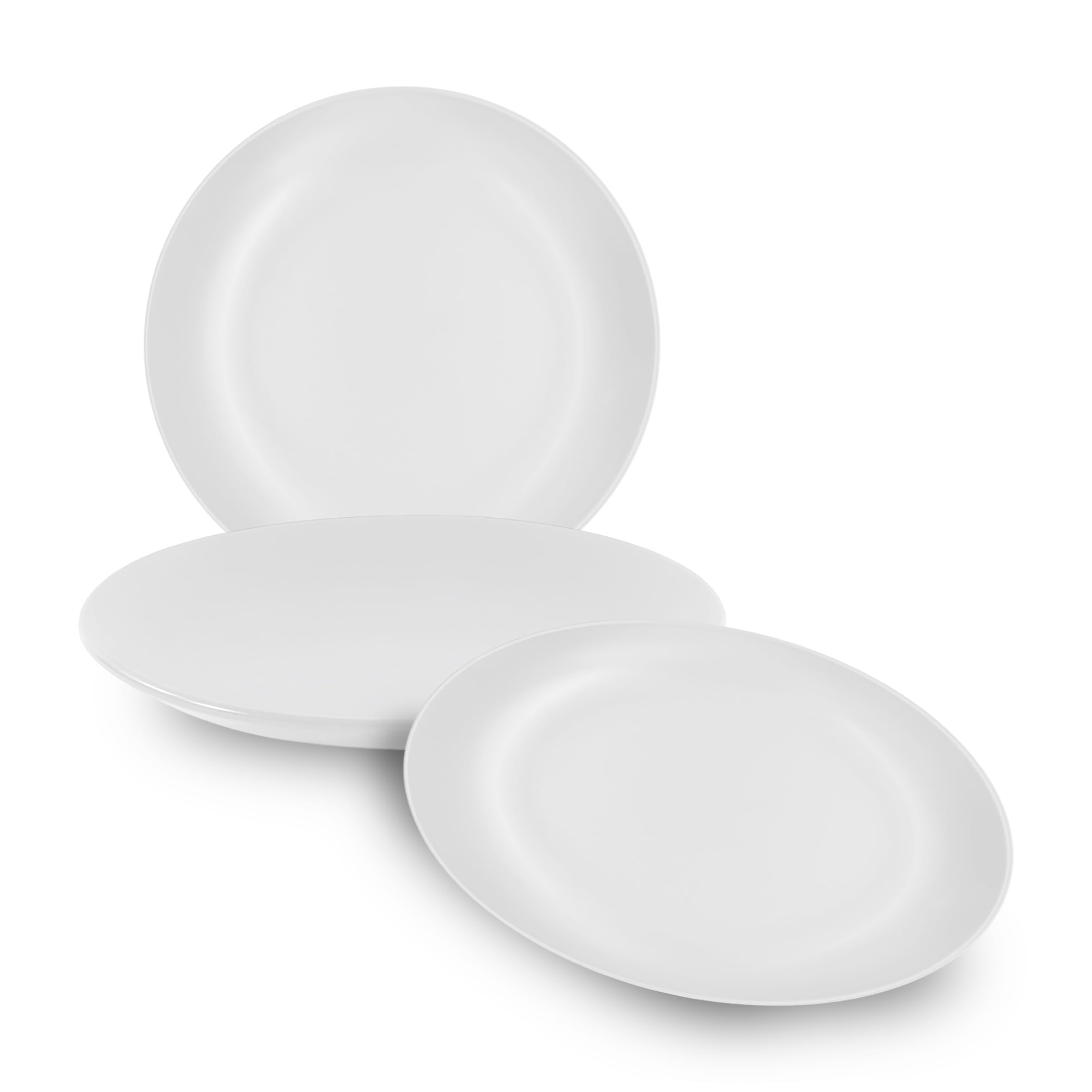 Fijnkeramische taartborden met rand mat zwart - set van 6 - elegante keramische ontbijtborden klein 21 cm - platte borden, servies, bordenset, voorgerechten, borden voor 6 personen