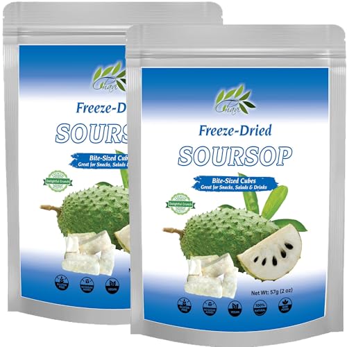 Image of CHAVI Freeze Dried Soursop Fruit | 4 oz | Pack of 2 x 2 Oz | Healthy 1 Ingredient Superfood | No Added Sugars or Preservatives | Non-GMO, Vegan, Gluten-Free