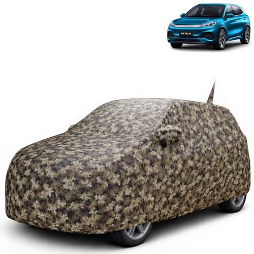 Image of KINGSWAY JungleTech 100% Waterproof Car Cover Only with BYD ATTO 3 (Year 2022 Onwards - All Model) | Mirror and Antenna Pockets | Scratchproof | All Weather Car Body Cover