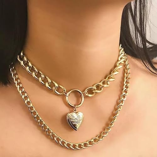 Wbxsban 9 Sets Gold Layered Necklaces for Women Fashion Trendy Retro Coin Pendant Necklace Dainty Chunky Chain Choker Necklaces - Image 3
