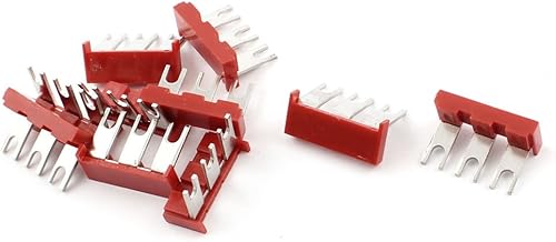 IIVVERR 10 unids 400V 10A 3 posiciones rojo pre aislado terminal puente conector tira (10 unids 400V 10A 3 Posiciones Rojo Conector de puente de