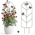 2 Pack 30 in Trellis for Climbing Plants Indoor Thickened Rust-Proof Metal Climbing Plants Support 15-30 Inch Indoor Outdoor Garden Trellis for Pothos Flowers Vine Ivy Monstera with Ties