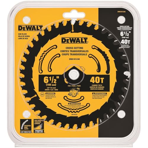 DEWALT DWA161240 6-1/2-Inch 40-Tooth Circular Saw Blade