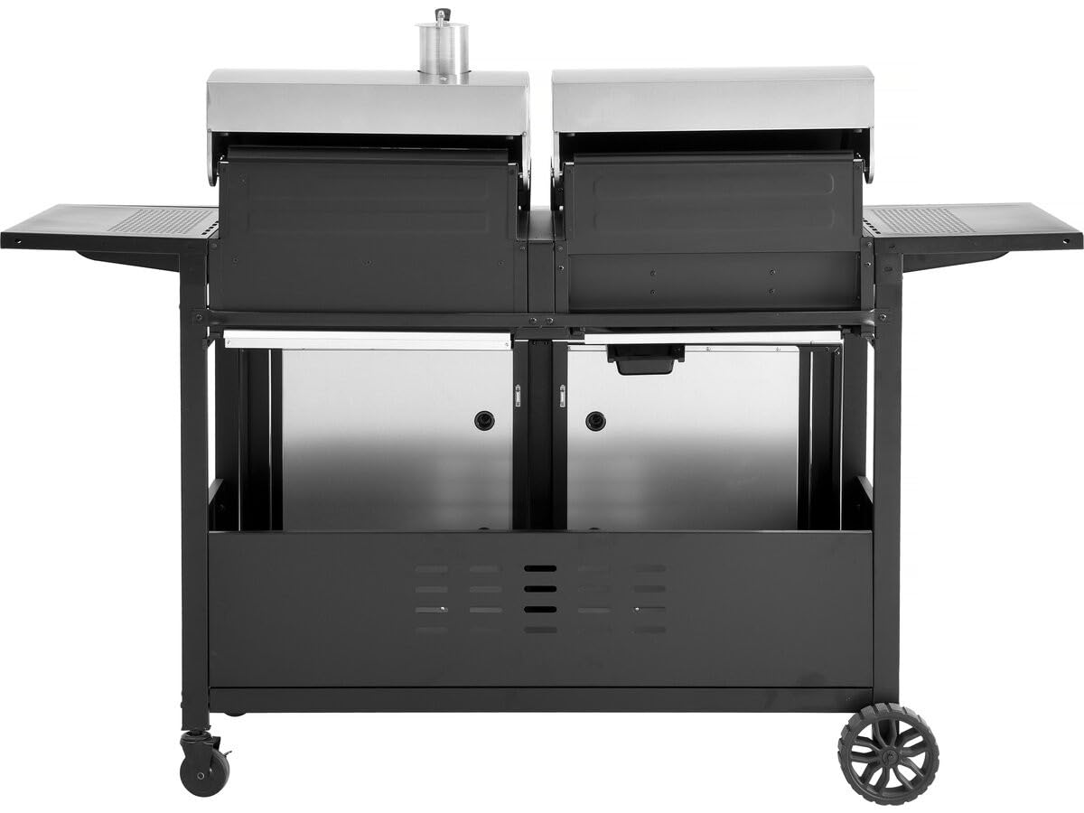 Barbacoa de gas y carbón Western 2 en 1 - Negra