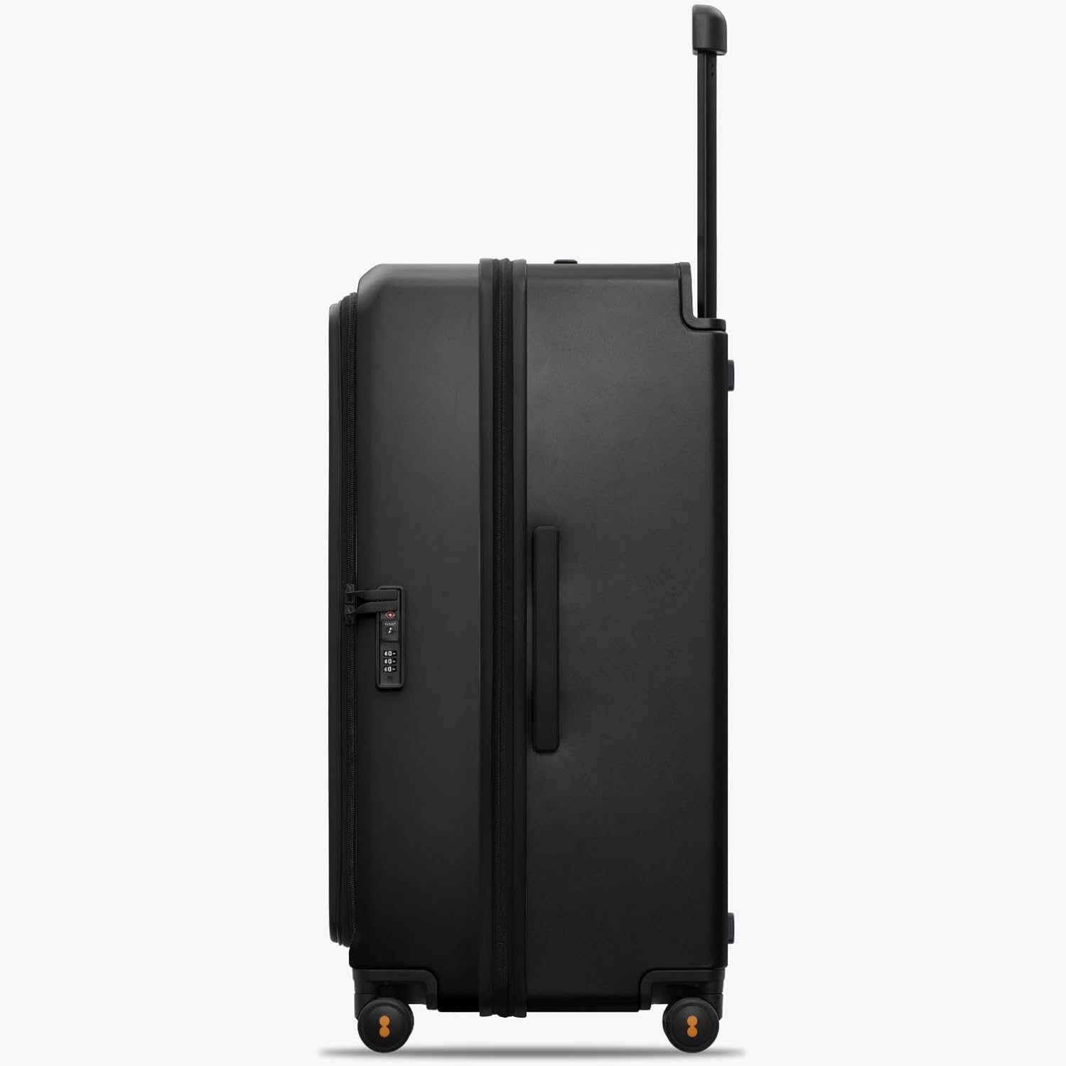 LEVEL8 Adventure Top Opening Luggage Airline Approved with Tsa Lock, 28 Inch Wide Handle Luggage with Spinner Wheels, Top Lid Opening Hardside Expandable Large Suitcases with Wheels, Black