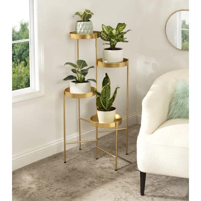 Unique Lifestyle Round Multi-Tiered Plant Golden Stand 4 Tier (B0B5MZKQQ6) Amazon Price History, Amazon Price Tracker