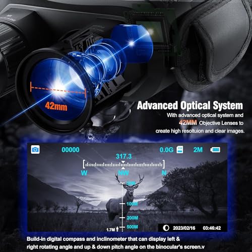 Image of Nightiger 4K Night Vision Binoculars for Adults, Day & Night Vision Infrared Goggles, 7000mAh Rechargeable, 2624ft Long Range, 5X 42MM Zoom for Hunting Camping Hiking