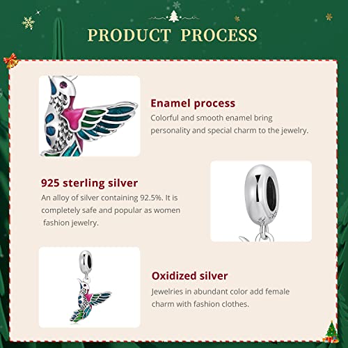 VOROCO Butterfly Dragonfly Cat Charm for Bracelet Cute Animal Collection Bead & Charm for Women Girls 925 Sterling Silver Pendant & Dangle Charm Jewelry for Bracelet and Necklace 5