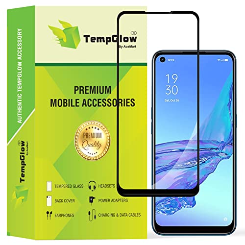 Image of Screen Protector for Oppo A54 (Black) Tempered Glass Edge-to-Edge 6D Screen Guard With Installation Kit