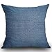 Smooffly Funda de cojín decorativa para sofá, tela vaquera negra de jeans azules en blanco, lona de algodón y lino para decoración del hogar, funda de almohada de 18 x 18 pulgadas, 45 x 45 cm