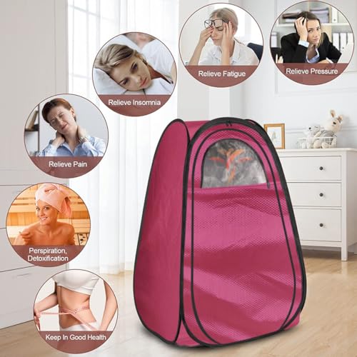 Image of Kawachi Portable Steam Cabin for Steam Sauna Therapy for Slimming and Beauty (Steam Generator not provided) (i88-Pink)