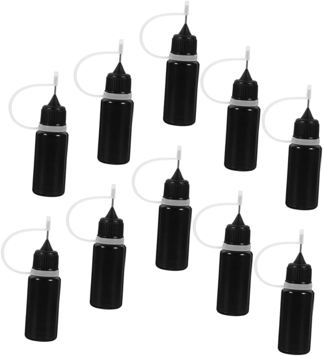 ULTECHNOVO 10pcs Needle Tip Squeeze Bottles Glue Oil Applicator Bottles Fine Tip Dispenser for Precision Application