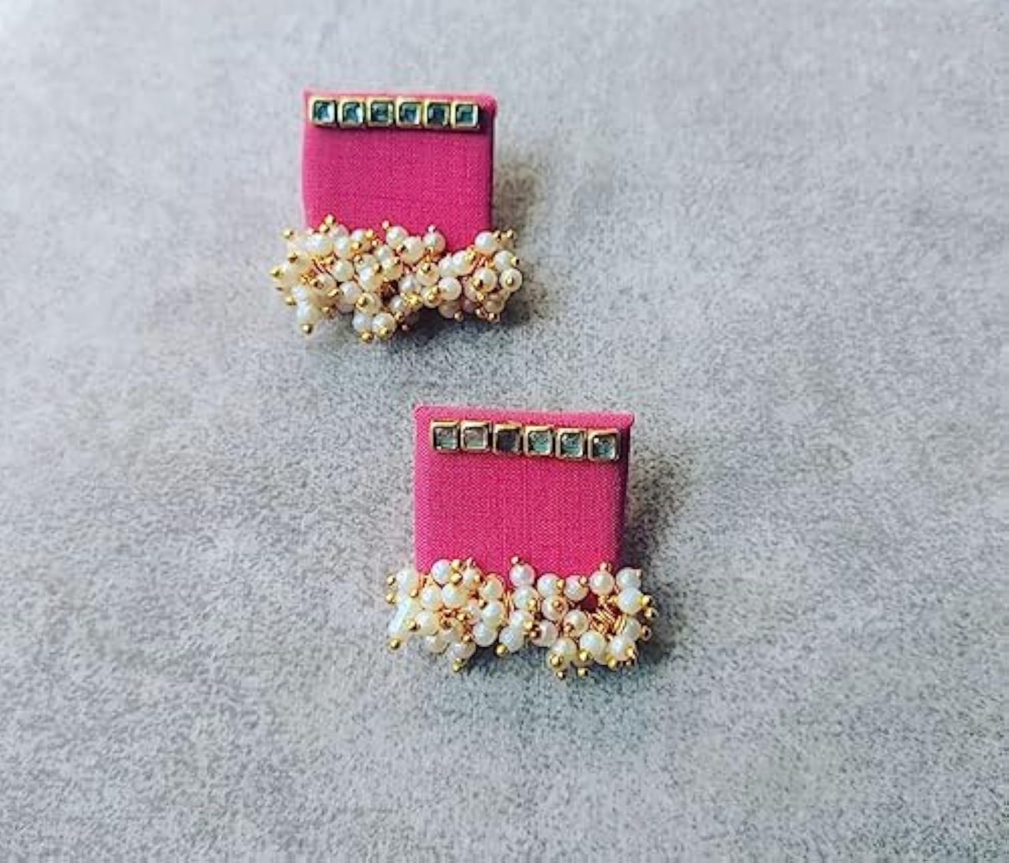 Women's Handmade Fabric Stud Earrings