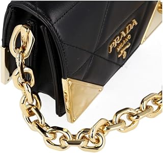Prada Women's 1BD333 Black Leather Shoulder Bag : Amazon.ca
