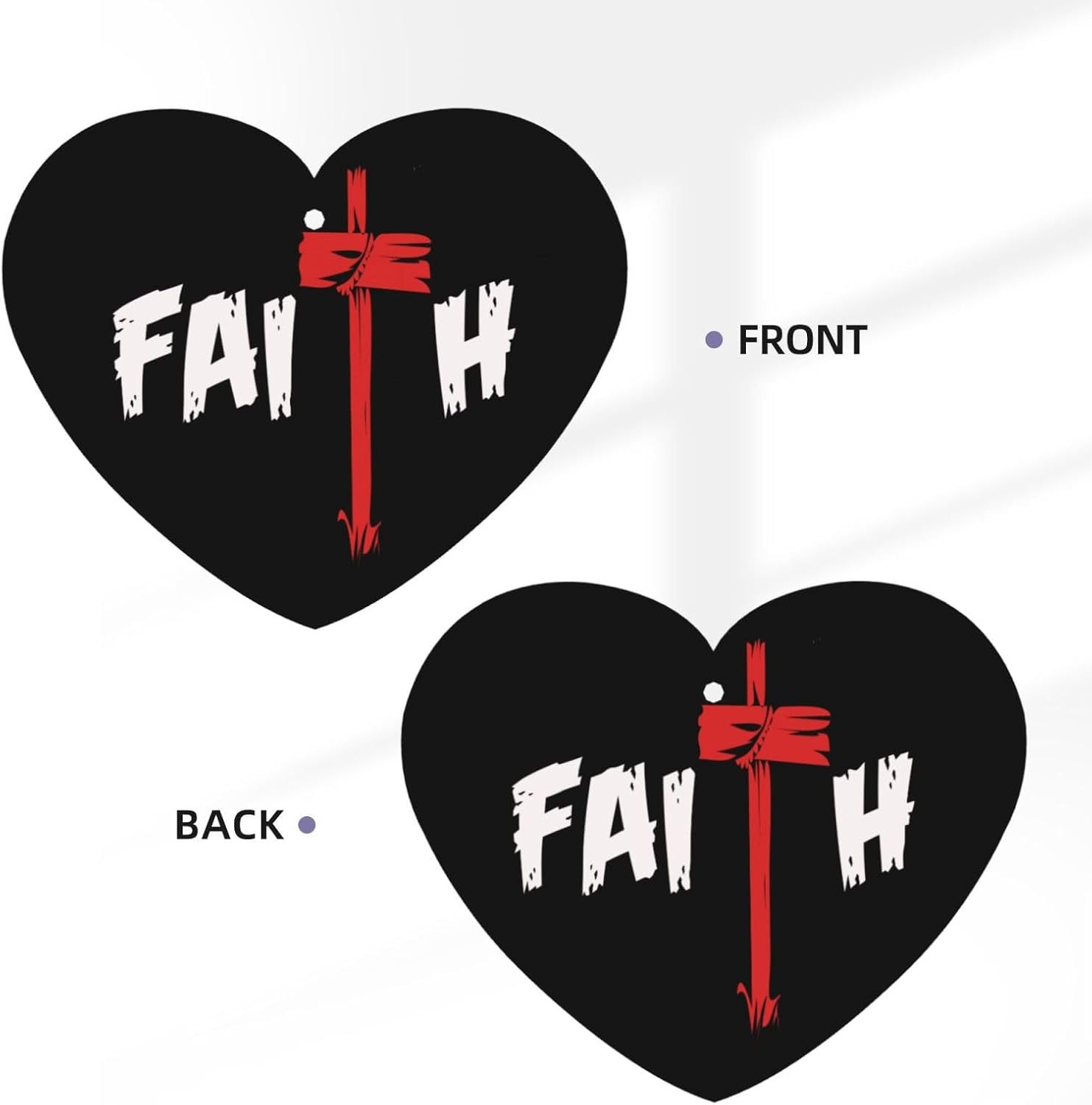 100 PCS Jesus Christian Religious Cross Faith Car Air Fresheners Cards Set, Multi-Pack Scented Cards, Long-Lasting Auto Fragrance Cards for Vehicle, Home & Office Heart Shape