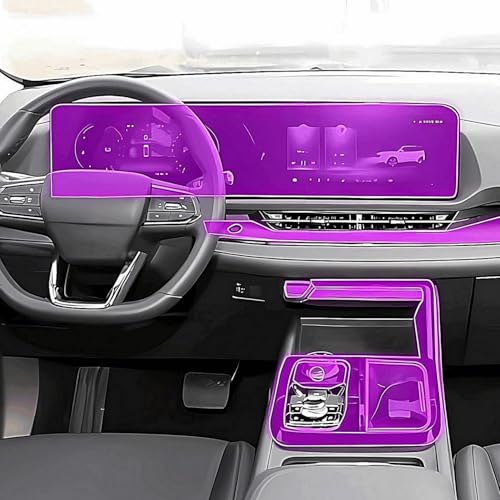 Protector transparente de TPU consola Ford Equator Sport material PPF premium LHD 2