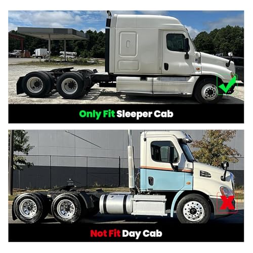 Image of LASFIT Floor Mats for Freightliner Cascadia 2008-2017, All-Weather Protection TPE Car Liners for Freightliner Cascadia Accsessories, Black, Easy to Clean,Only Fit Sleeper Cab Not Fit Day Cab