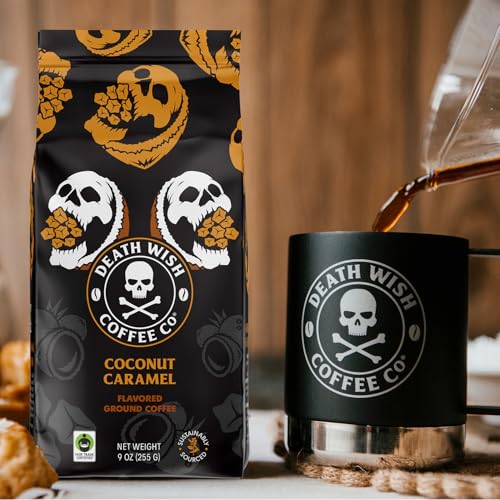 Image of Death Wish Coffee, Coconut Caramel Ground Coffee (27 Ounces)