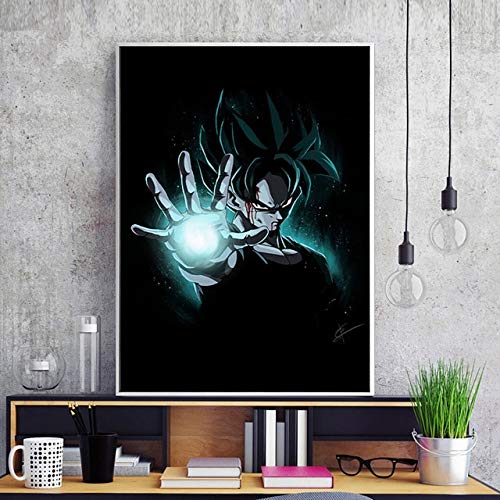 Toile Peinture 3 Panneaux Dragon Ball Goku - 50x70 Cm Chaque, Impression HD, Déco Murale Anime