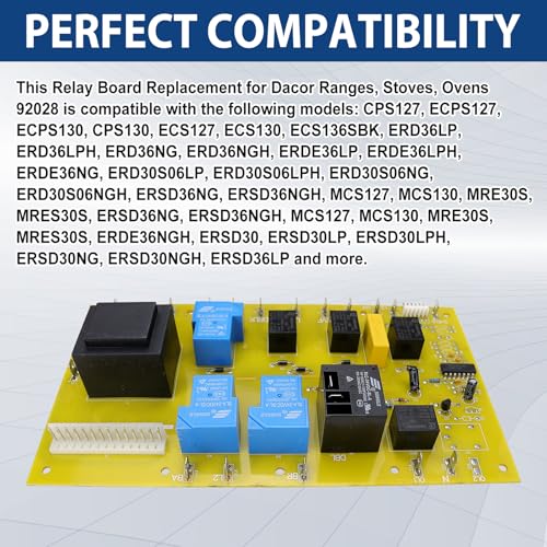 Carte de relais PCB compatible Dacor 92028 pièce électronique pour matériel de cuisson