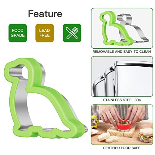 42 stk Ausstechformen Brotausstechformen Kinder Set,Sanwich Gemüse Obst Ausstecher Edelstahl,Komfortgriff Abnehmbar,für… - Image 6