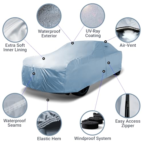 Image of iCarCover Fits 1999-2012 Saab 9-3 Sedan, Coupe, Convertible Car Cover Automobiles Form-Fit Padded Full Exterior Waterproof Automobiles Protection Covers
